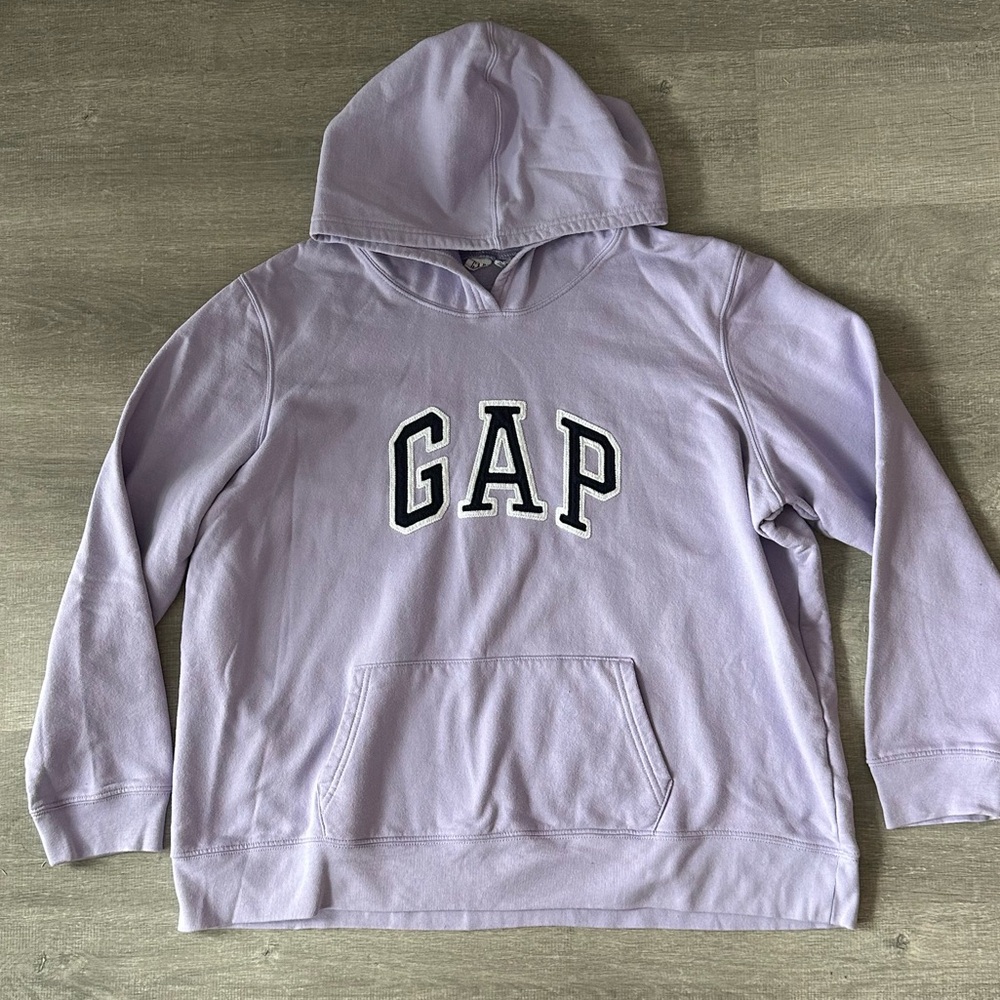 Y2K Gap purple hoodie with embroidered logo XXL